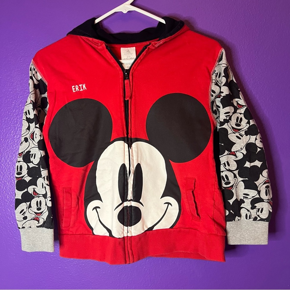 Little Boys Disney Mickey Mouse hooded zip up jacket